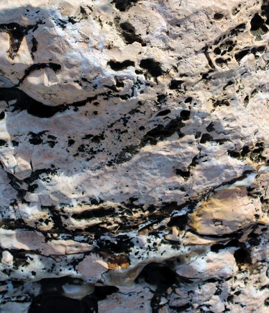 Mountain stone corroded by winds and waves on the coast of Spainの写真素材