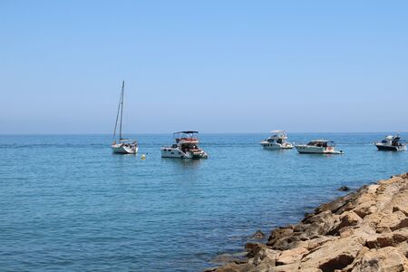 Place of leisure and tourism on the beach of the Roquetas de Mar of AlmerÃ­a ,Spain on july 14, 2019のeditorial素材