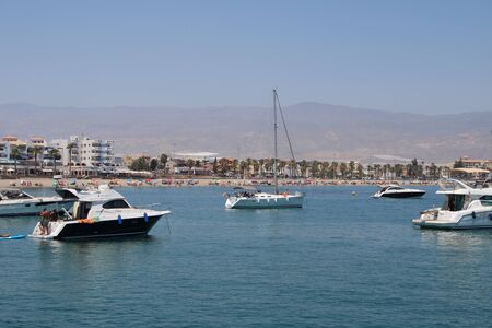 Place of leisure and tourism on the beach of the Roquetas de Mar of AlmerÃ­a ,Spain on july 14, 2019のeditorial素材