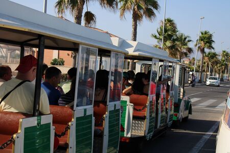 Fun places of leisure and tourism in Roquetas de Mar of AlmerÃ­a , Spain on July 14 , 2019のeditorial素材