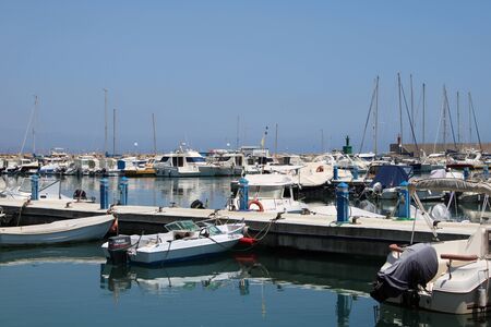 Marina and places of leisure and tourism in the village of Roquetas de Mar of Almería , Spain on july 14, 2019のeditorial素材