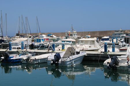 Marina and places of leisure and tourism in the village of Roquetas de Mar of AlmerÃ­a , Spain on july 14, 2019のeditorial素材