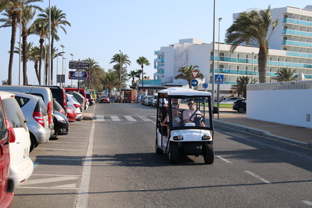 Fun places of leisure and tourism in Roquetas de Mar of AlmerÃ­a , Spain on July 14 , 2019のeditorial素材