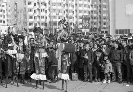 Street performance with traditional costumesのeditorial素材