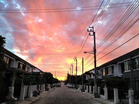 Sunset in Townのeditorial素材