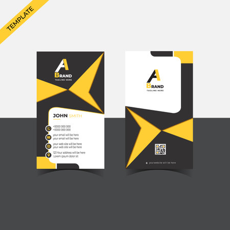 Corporate business card template design, creative and clean business card vector illustration.のイラスト素材