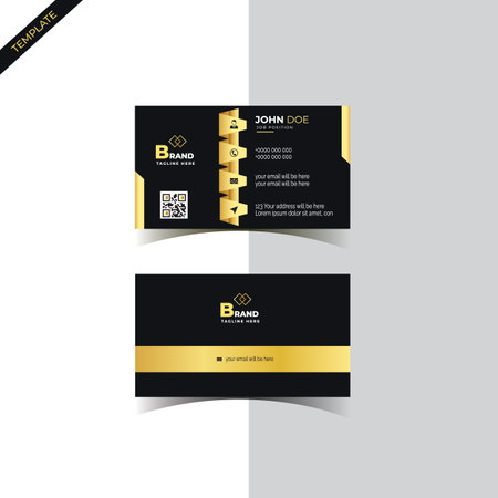 Corporate business card template design, creative and clean business card vector illustration.のイラスト素材