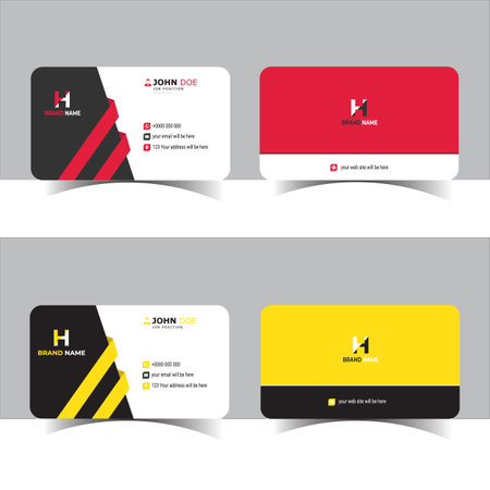 Modern Creative and Clean Business Card Template. Vector Illustration EPS10のイラスト素材