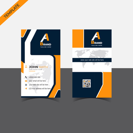 Creative modern vertical business card template.のイラスト素材