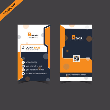 Creative modern vertical business card template.のイラスト素材