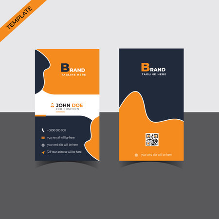 Creative modern vertical business card template.のイラスト素材