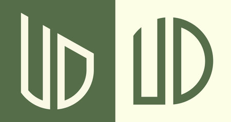 VD modern initial letter logo design vector bundle. It will be suitable for which company or brand name start those initial.のイラスト素材