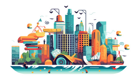 Financial planning and management illustration vector set, Professional finance management visual assets, Modern financial management visuals, Finance and money managementのイラスト素材