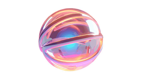 3d illustration of abstract geometric composition,ball,digital art works.のイラスト素材