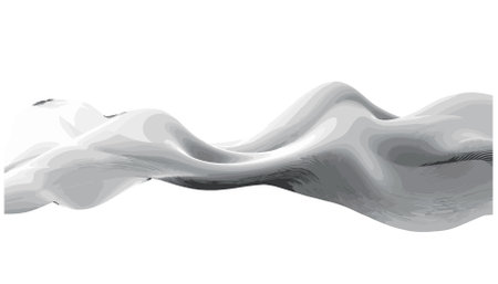 Abstract background with dynamic waves. Black and white. Vector illustration.