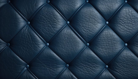 Dark blue leather upholstery texture background. 3d render illustrationの写真素材