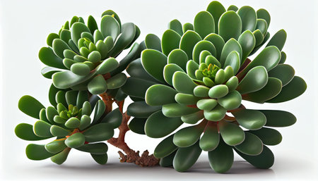 Succulent plant isolated on white background. 3d render.の素材