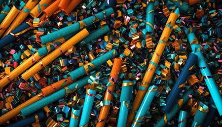 Colorful confetti background. 3d rendering, 3d illustration.