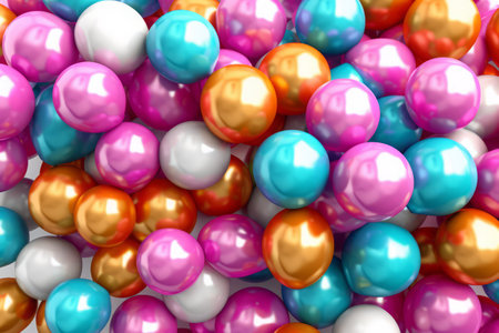 Colorful balloons background. 3D illustration. 3D CG. High resolution.の写真素材