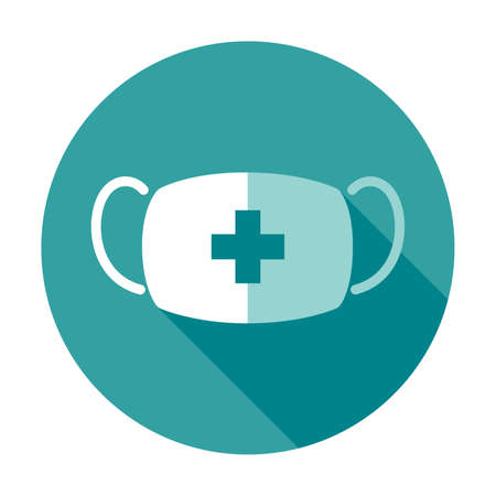 Face mask flat design iconのイラスト素材
