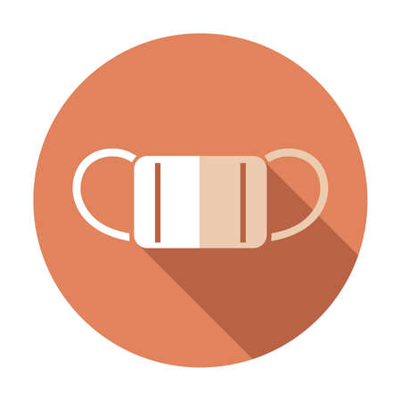 Face mask flat design iconのイラスト素材
