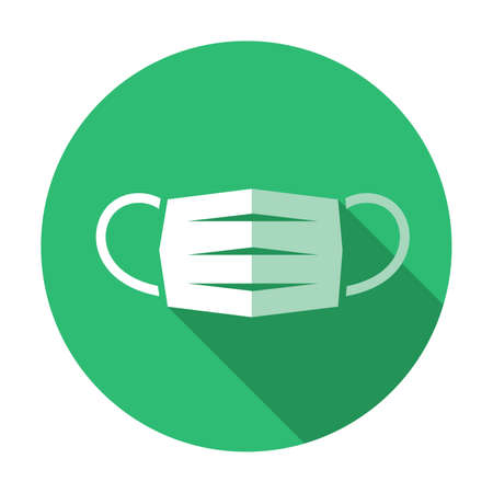 Surgical mask flat design iconのイラスト素材