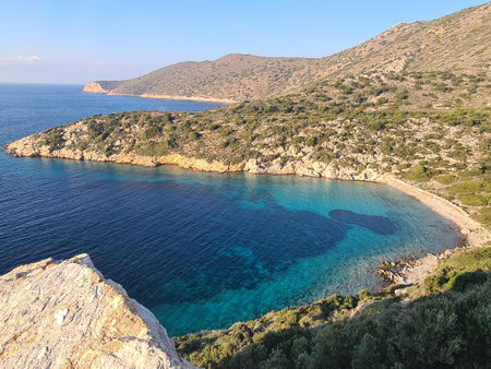 Turquoise bays on the Datca Peninsula. Overview.の写真素材