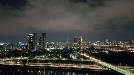 It's the night view of Seoul, Korea.