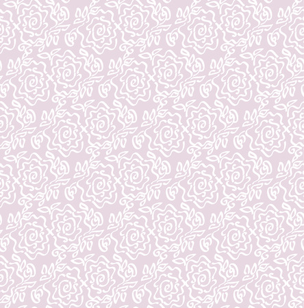 laze style tender rose floral abstract illustration of seamless patternのイラスト素材