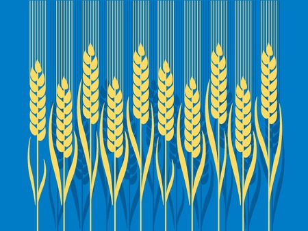 wheat illustration in Art Nouveau styleのイラスト素材