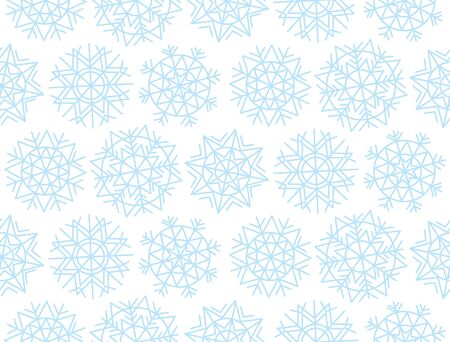 Christmas snowflakes background. Xmas seamless with decorative snowflakes. Vecotr illustration, template for Christmas geetingのイラスト素材