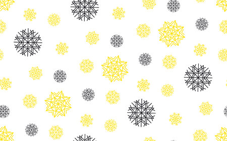 Vector illustration, template for Christmas greeting. Seamless modern color pattern of abstract snow flakes.のイラスト素材