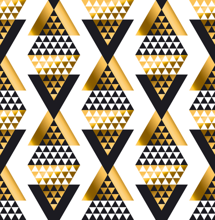 triangle shape geometric African tribal seamless pattern in luxury style. fashionable repeatable motif for wrapping paper, fabric, backgroundのイラスト素材