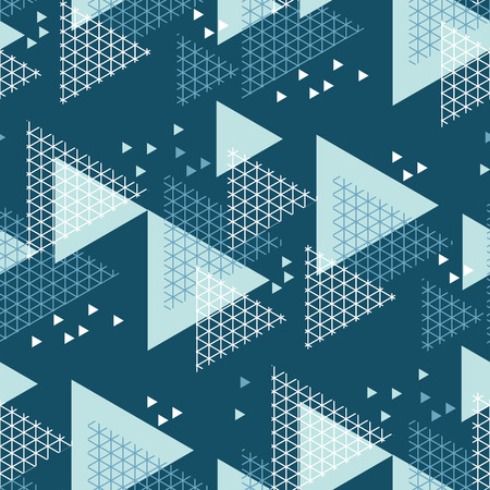 Concept winter geometry seamless pattern Modern style vector illustration for header, card, poster, invitation. Abstract line grid pattern triangle motif for winter and xmas projects.のイラスト素材