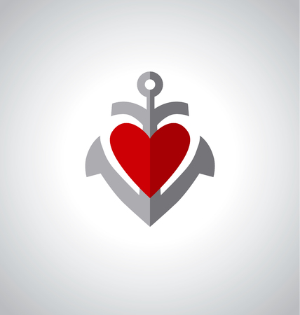 Concept anchor icon, vector illustrationのイラスト素材