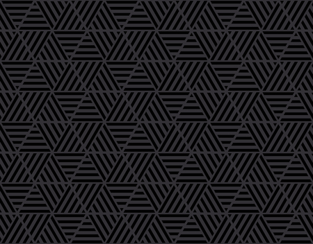 black geometry line seamless pattern. vector illustration of mosaic repeatable ornamentのイラスト素材