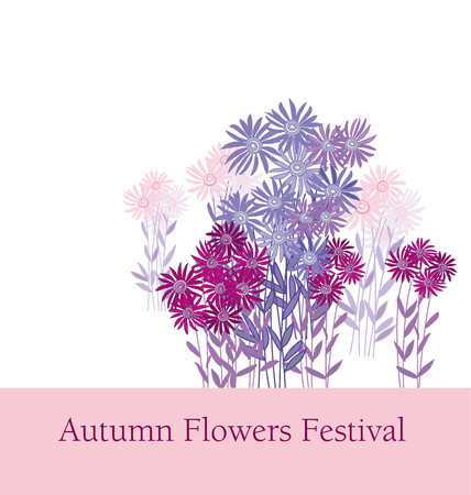 golden-daisy flower element on white background.  decorative aster or chrysanthemum vector illustration のイラスト素材