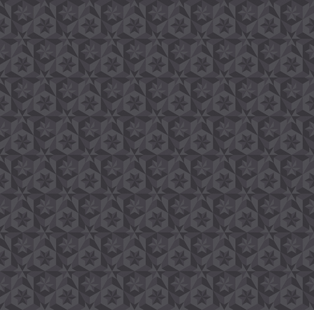 texture 3d illusion dark gray seamless pattern. vector illustration of repeatable background with...
