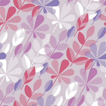 autumn leaves seamless pattern vector illustration. concept abstract natural element for background, fabric, wrapping paperのイラスト素材