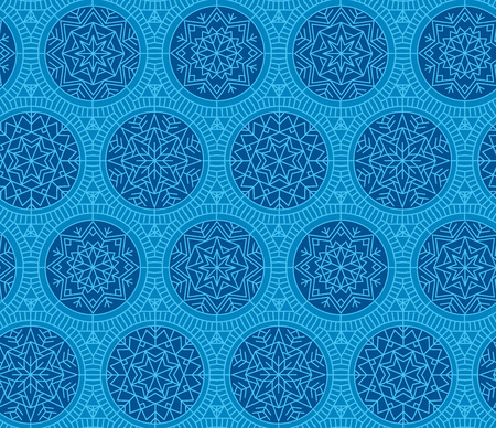 Dark blue repeatable motif for holiday wrapping paper, fabric, backdrop. Abstract winter vector background. Xmas and New Year elegant luxury style seamless pattern.のイラスト素材