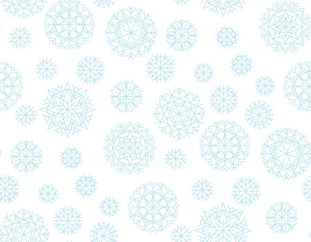 Abstract snowflakes vector background. Xmas and New Year elegant luxury style seamless pattern. Repeatable motif for holiday wrapping paper, fabric, backdrop.のイラスト素材