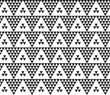 Black and white modern motif. Monochrome seamless pattern vector illustration. Concept geometric tile background for surface print and web design, background, fabric.のイラスト素材