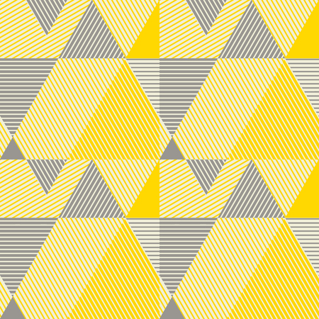 lines and triangles vintage geometric seamless pattern. abstract geometry lines repeatable motif for background, fabric, wrapping paper. complex stock vector illustration.のイラスト素材