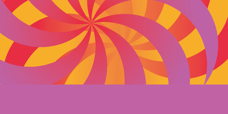 Abstract spinning dynamic design element. Concept modern pink and violet geometric cover template.  Simple cute stock vector illustration for background, banner, header.のイラスト素材