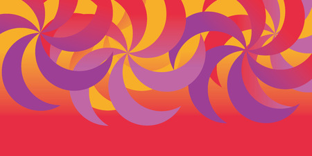 Abstract spinning dynamic design element. Concept modern pink and violet geometric cover template.  Simple cute stock vector illustration for background, banner, header.のイラスト素材