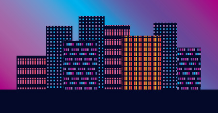 Concept geometric urban silhouette skyline pattern. Decorative motif for for header, card, invitation, poster, cover and other web and print design projects. stock vector illustrationのイラスト素材