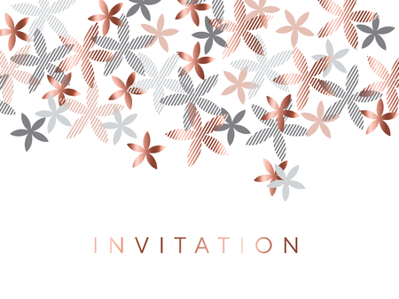 Simple geometric vanilla flower pattern for for header, card, invitation, poster, cover and other web and print design projects.のイラスト素材