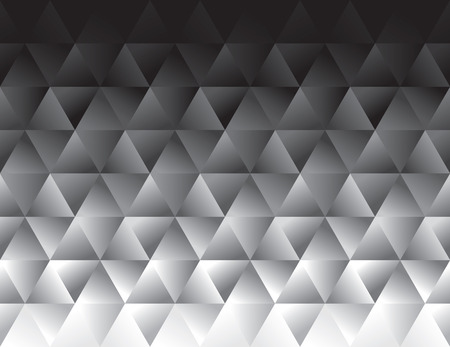 Abstract black and white polygon geometric gradient background with degrade effect.のイラスト素材