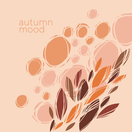 Hand drawn leaf silhouettes with doodle, grunge, scribble textures. Natural elements for autumn card, invitation, poster. Vector illustrationのイラスト素材