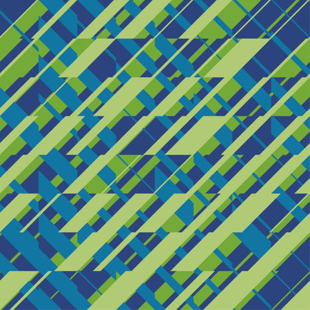 Nature green and blue stripe geometry seamless pattern for background, sport fabric, textile, wrap, surface, fitness web and print design. Vintage vibes surface design rapport.のイラスト素材